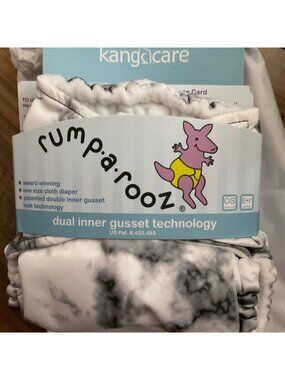 NEW Rumparooz G2 pocket cloth diaper with inserts Polished MARBLE